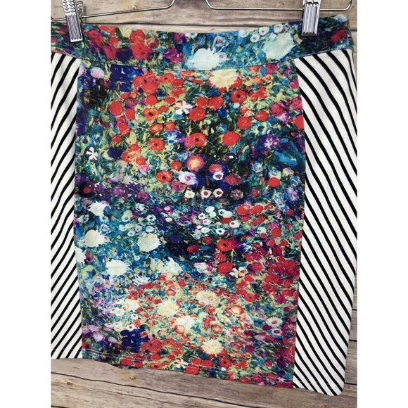Anthropologie Tabitha Size 4 Spring Meadow Mixed Print Pencil Skirt Floral - Picture 9 of 12